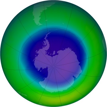 September 1996 monthly mean Antarctic ozone
